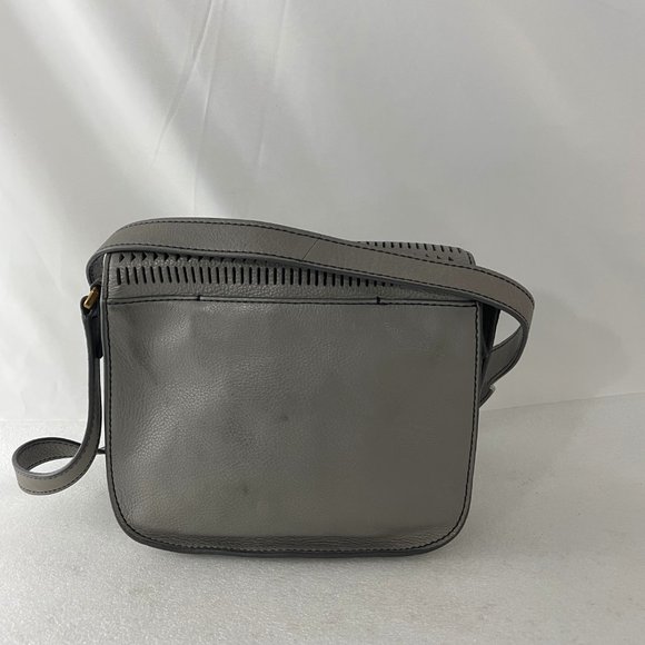 Fossil Gray Cow Hide Leather Cutout Crossbody Bag - Picture 5 of 12